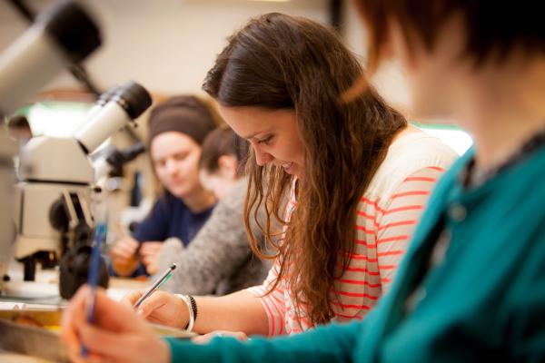 Students of the Bachelor of Arts, Major and Minor in Chemistry program in the lab
